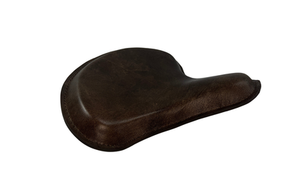 Harley Tractor Style Solo Seat Rustic Brown Genuine Leather Honda Bobber Chopper Yamaha - Champ Customs Shop