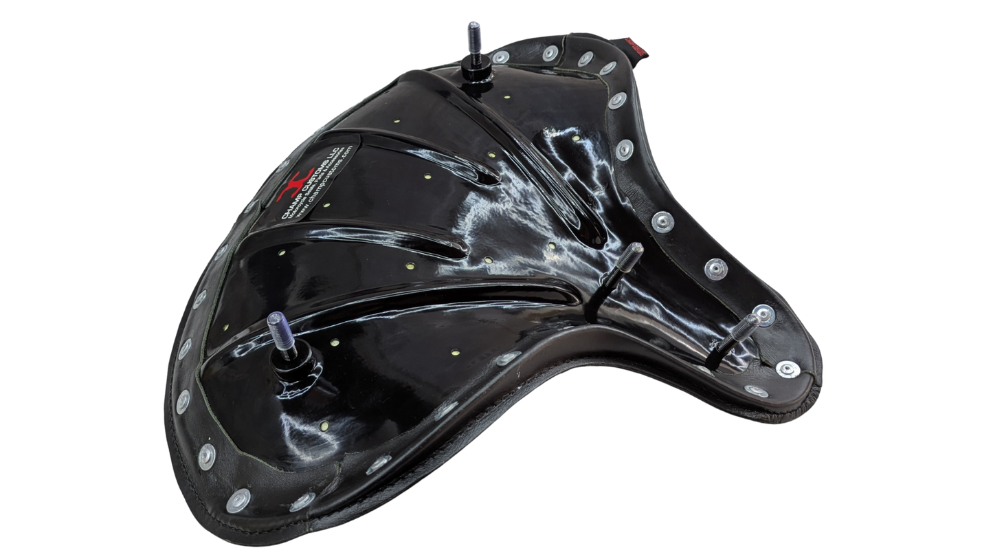 Harley Police Style Panhead Knucklehead Flathead EL WL ULH Vintage Seat - Genuine Leather | Champ Customs - Champ Customs Shop