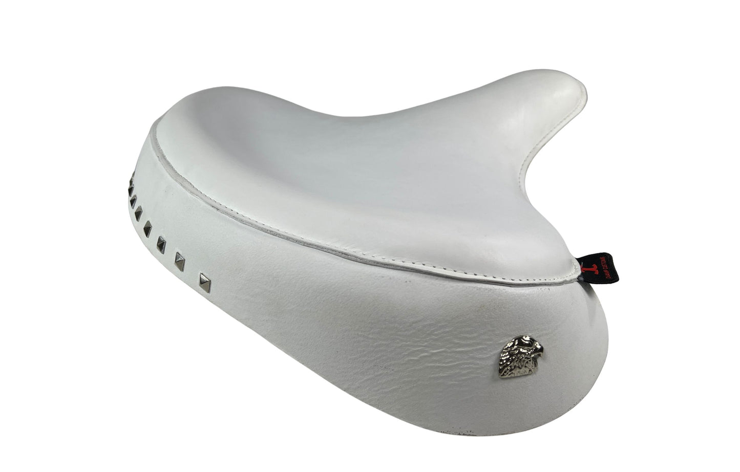 Harley Police Panhead Knucklehead Flathead EL WL ULH Genuine Leather Skirt Seat - Champ Customs Shop