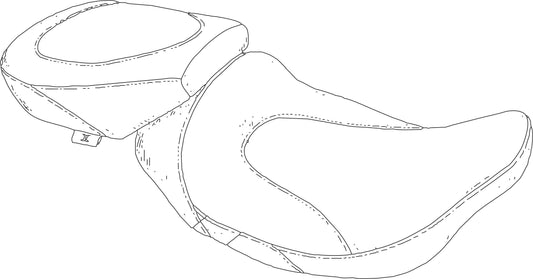 Custom Harley Davidson Touring Gel Seat – 2 Piece (2008–2023) Champ Customs