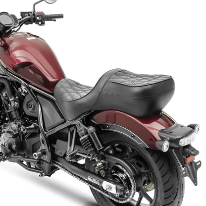 Driver and Passenger Comfort Dual gel seat with tuck and roll double stitching for Honda Rebel 1100 CMX & DCT