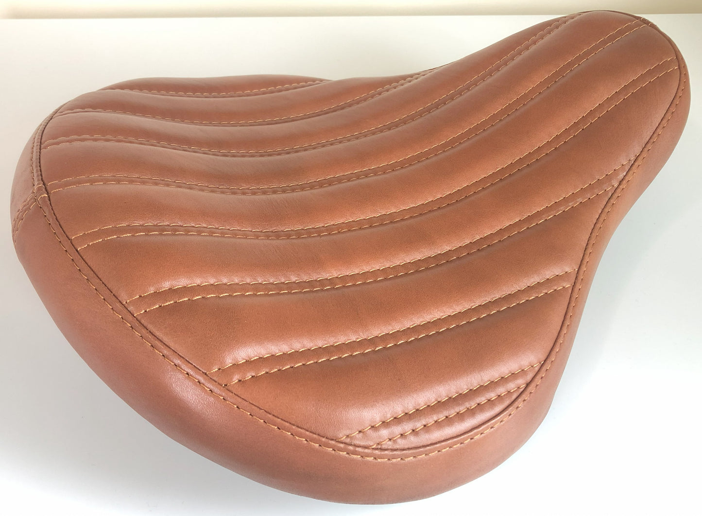 Real Leather Universal Solo Seat Harley Yamaha Chopper Bobber Honda Triumph