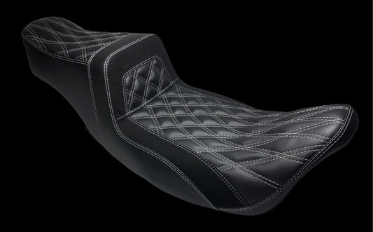 Harley Davidson Touring Gel Performance Seat - Sidewinder with Royal Diamond 09-23 Champ Customs Shop
