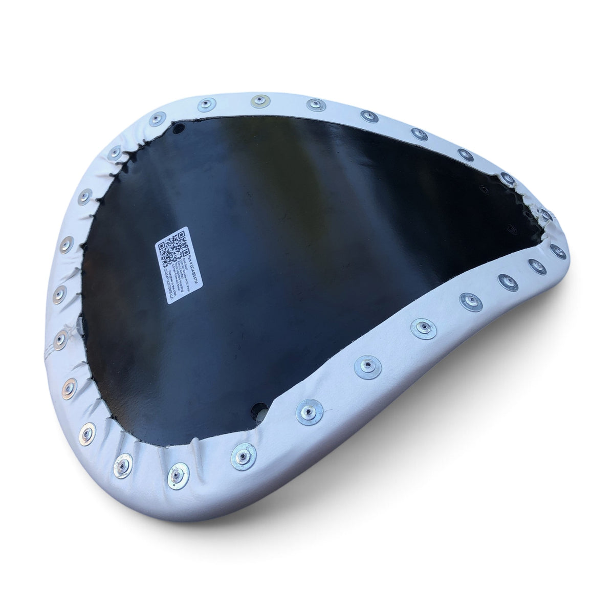 Champ Customs Shop black solo motorcycle seat with marine grade vinyl and steel base for Harley-Davidson Sportster