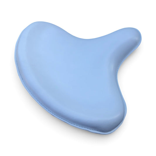 Champ Customs Shop white genuine leather solo motorcycle seat with a deep dish ribbed design for vintage Harley models