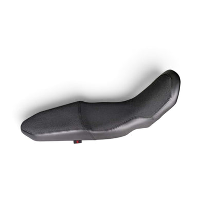 Champ Customs Shop Yamaha Tenere 700 gel seat with a black full gripper vinyl top and ergonomic molded foam design.