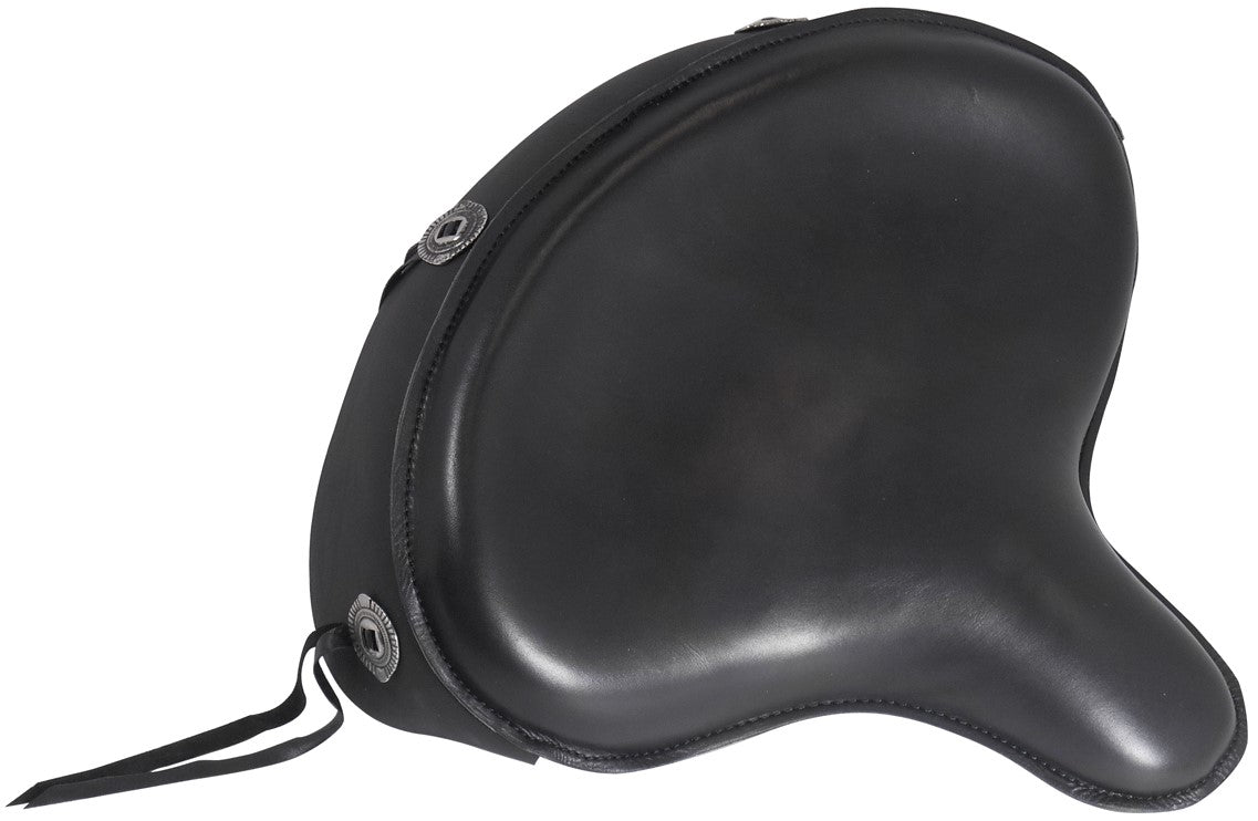 Harley Police Style Panhead Knucklehead Flathead EL WL ULH Genuine Leather Seat with Skirt - Champ Customs Shop