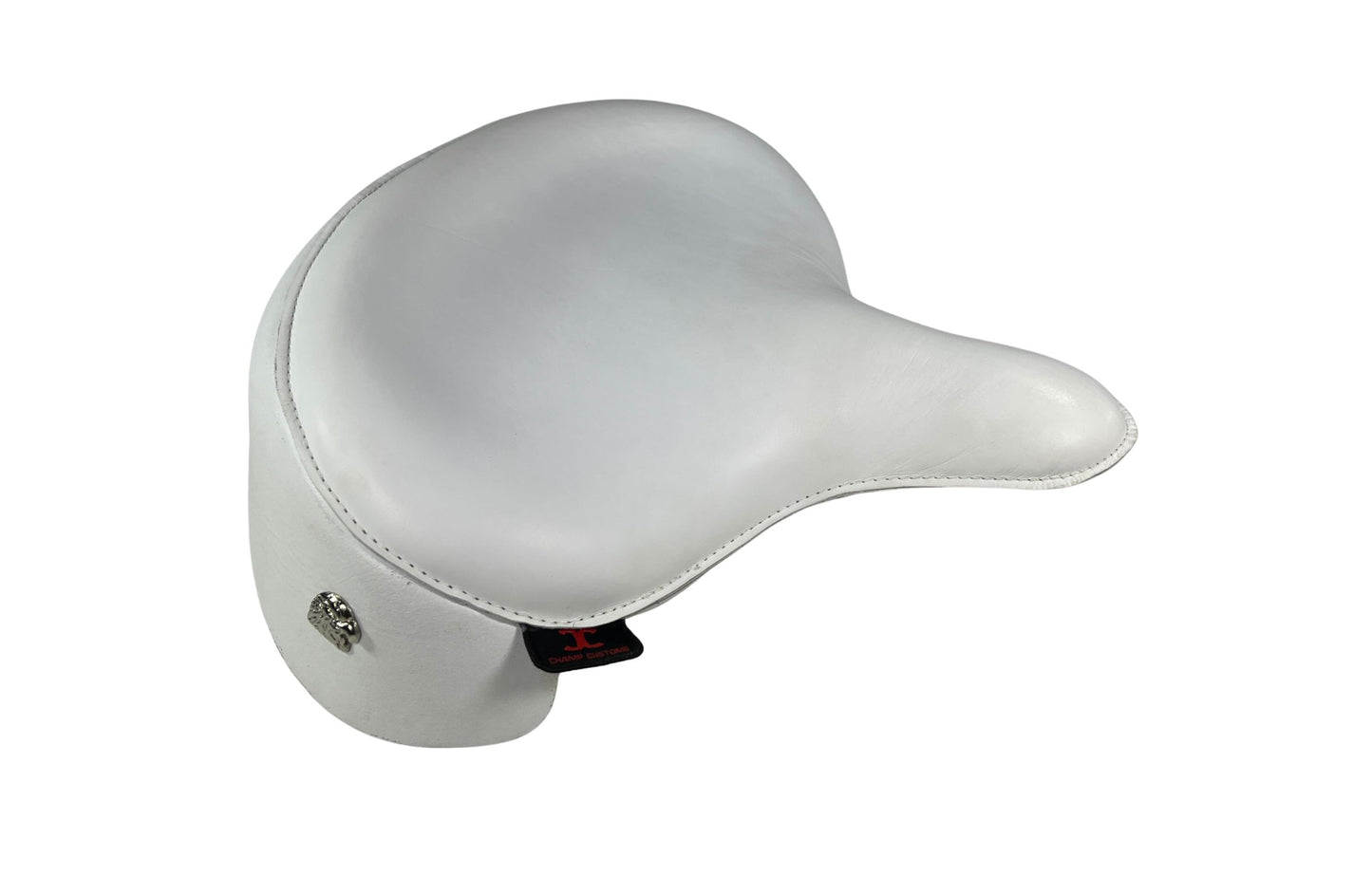Harley Police Panhead Knucklehead Flathead EL WL ULH Genuine Leather Skirt Seat - Champ Customs Shop