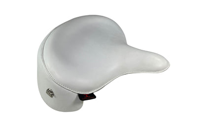 Harley Police Panhead Knucklehead Flathead EL WL ULH Genuine Leather Skirt Seat - Champ Customs Shop