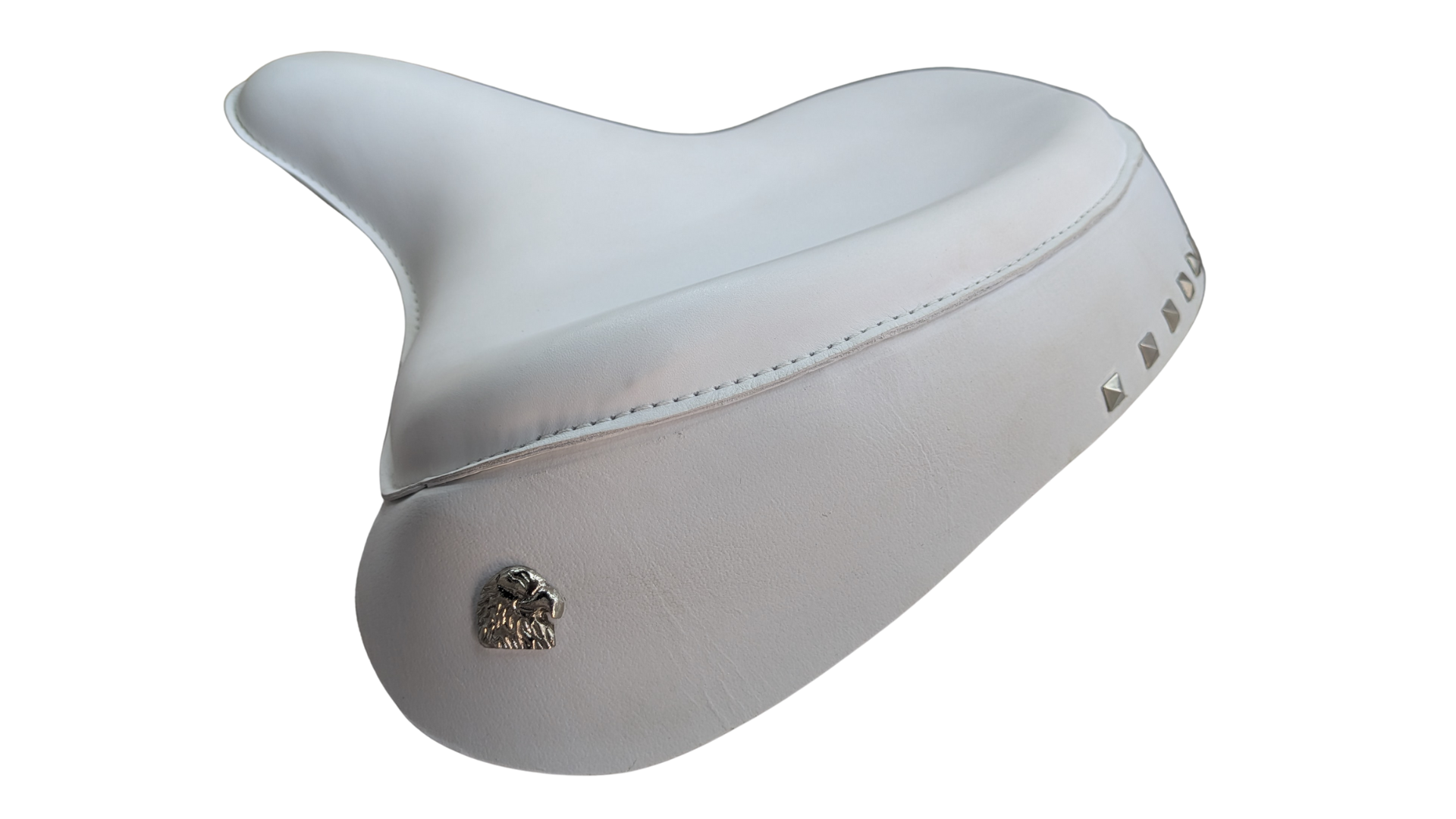 Harley Police Panhead Knucklehead Flathead EL WL ULH Genuine Leather Skirt Seat - Champ Customs Shop