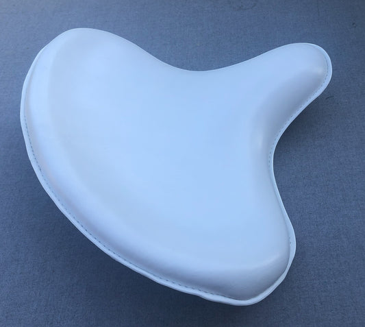 Harley Police Style Panhead Knucklehead Flathead EL WL ULH White Genuine Leather Seat